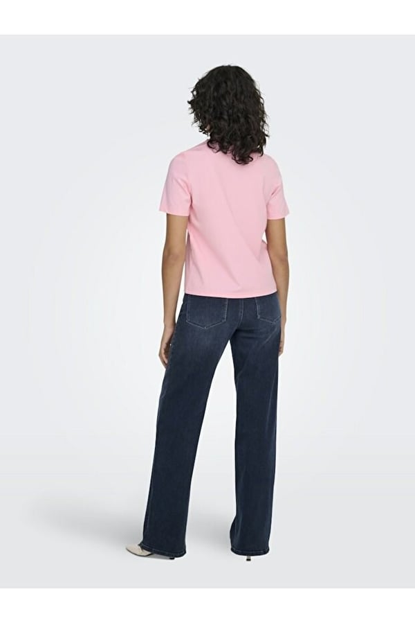 Only ONLSOPHIA S/S EMBROIDERY T-SHIRT BOX JRS Pembe Kadın T-Shirt