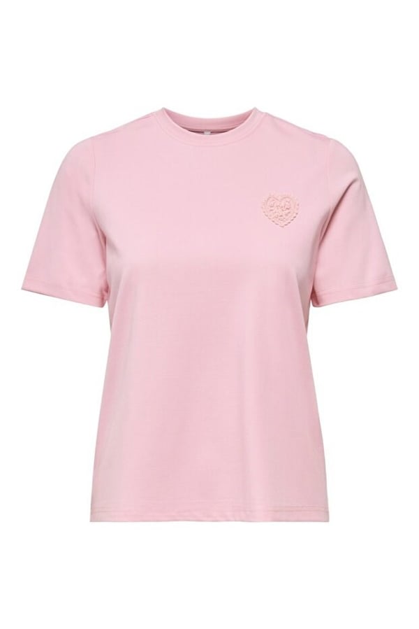Only ONLSOPHIA S/S EMBROIDERY T-SHIRT BOX JRS Pembe Kadın T-Shirt