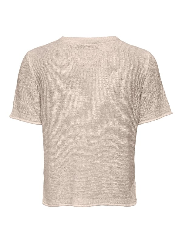 Only ONLSUNNY S/S PULLOVER KNT NOOS Pudra Kadın T-Shirt