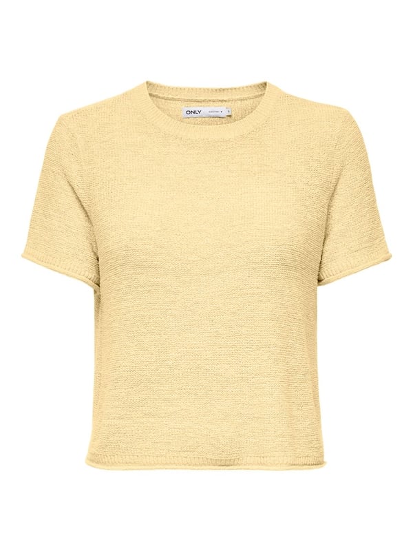 Only ONLSUNNY S/S PULLOVER KNT NOOS Sarı Kadın T-Shirt