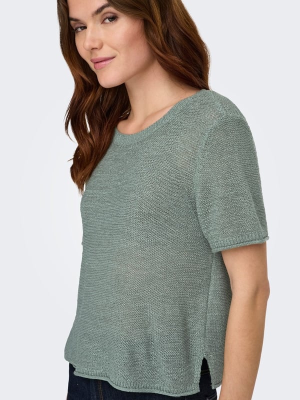 Only ONLSUNNY S/S PULLOVER KNT NOOS Yeşil Kadın T-Shirt