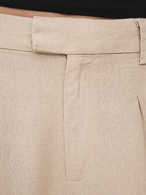 Only ONLSVEA-GOA MW LINEN BL WIDE CC PNT Pudra Kadın Pantolon
