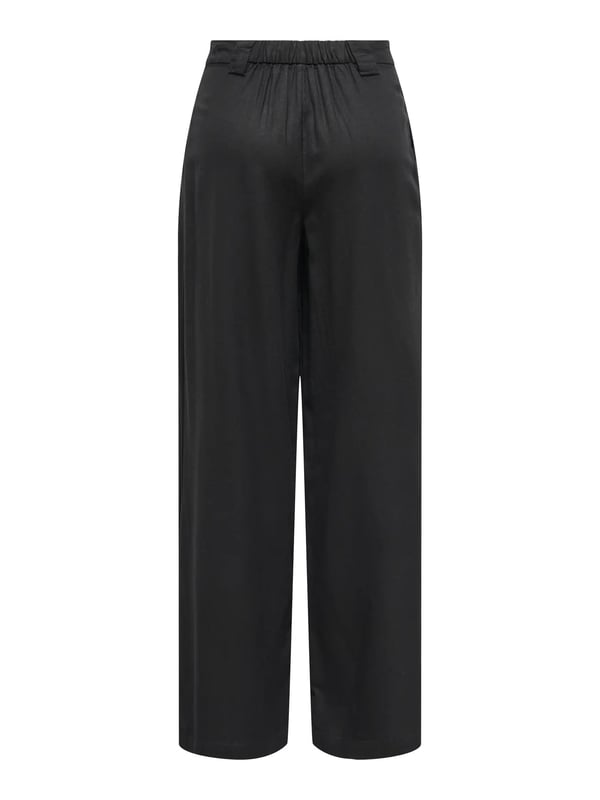Only ONLSVEA-GOA MW LINEN BL WIDE CC PNT Siyah Kadın Pantolon