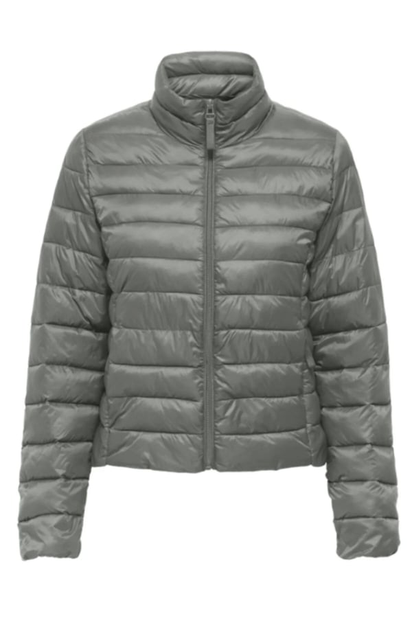 Only ONLTAHIA LW QUILTED HOOD JKT NOOS OTW Gri Kadın Ceket
