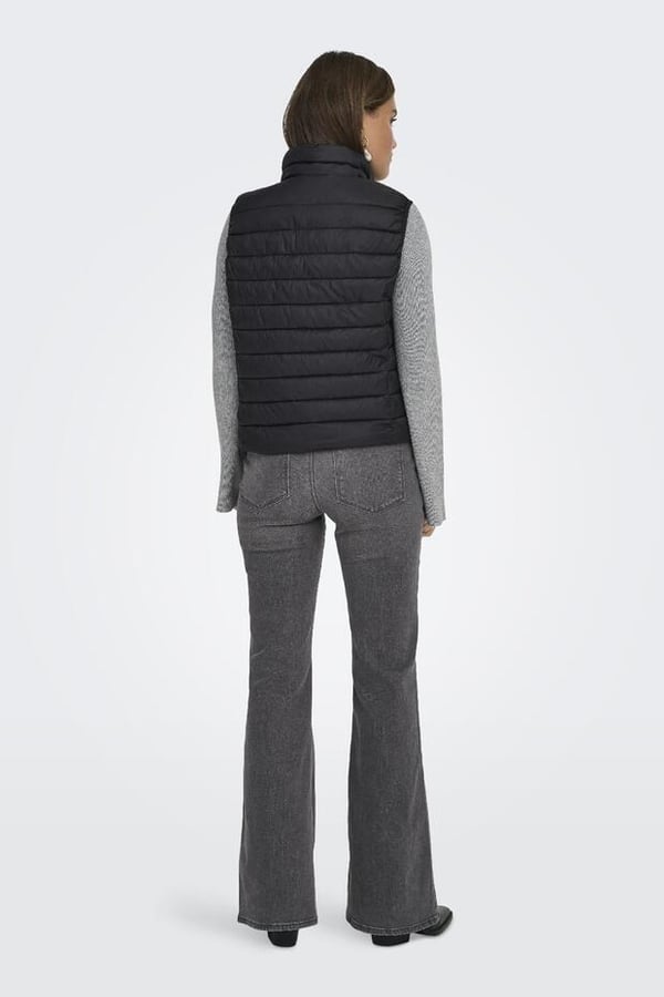 Only ONLTAHIA LW QUILTED WAISTCOAT OTW NOOS Siyah Kadın Yelek