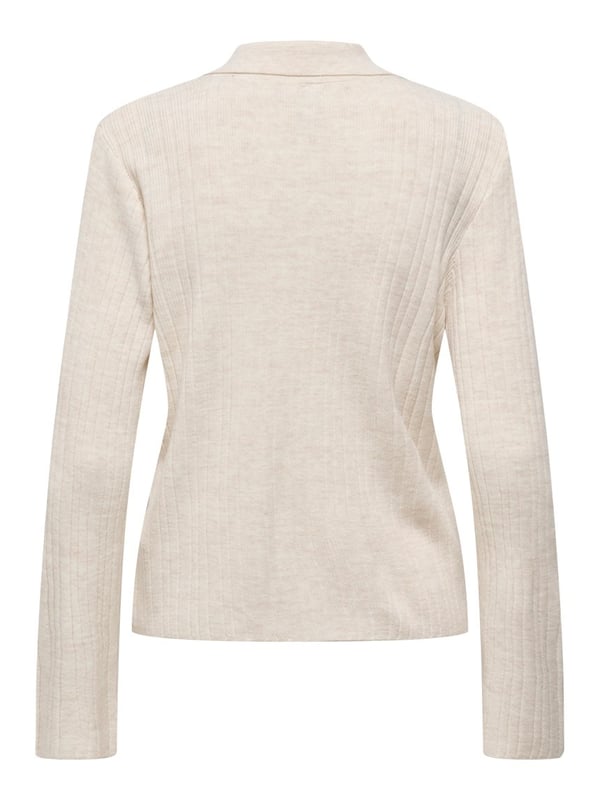 Only ONLTHEA LS BUTTON POLO CARDIGAN KNT Bej Kadın Hırka