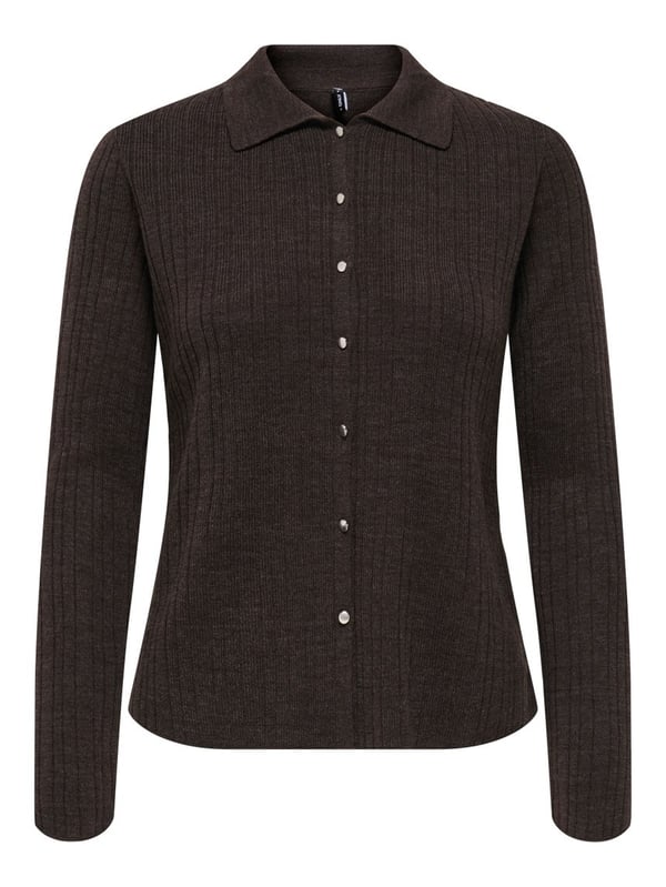 Only ONLTHEA LS BUTTON POLO CARDIGAN KNT Kahverengi Kadın Hırka