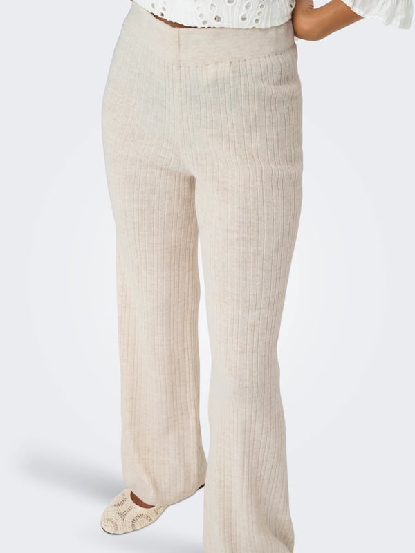 Only ONLTHEA PANT KNT Bej Kadın Pantolon