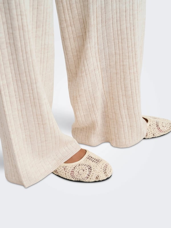 Only ONLTHEA PANT KNT Bej Kadın Pantolon