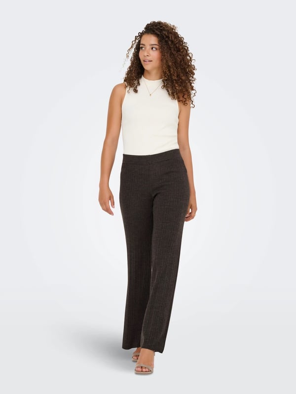 Only ONLTHEA PANT KNT Kahverengi Kadın Pantolon