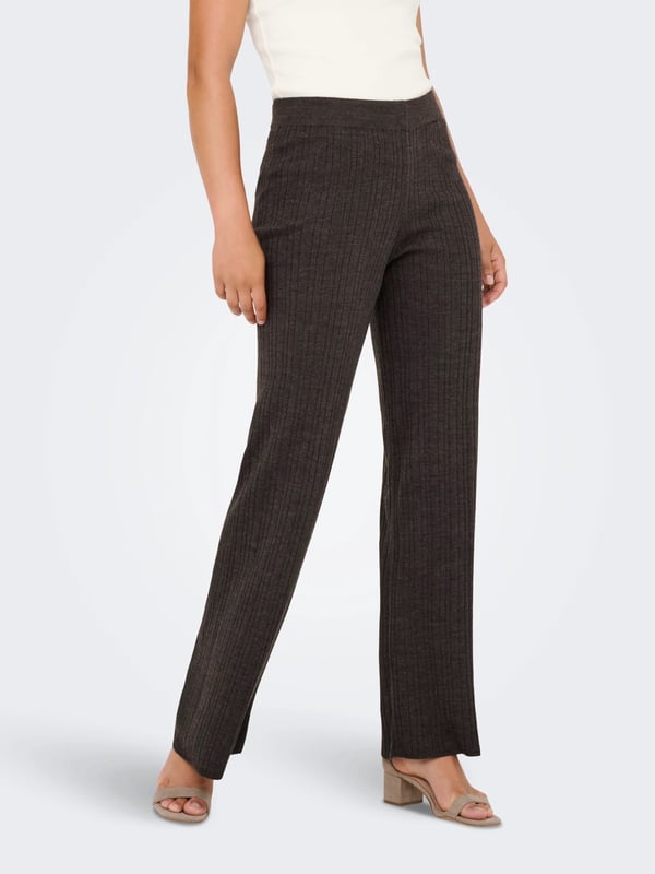 Only ONLTHEA PANT KNT Kahverengi Kadın Pantolon