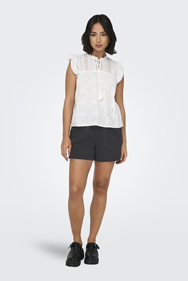 Only ONLTHYRA SHORTS NOOS WVN Antrasit Kadın Şort