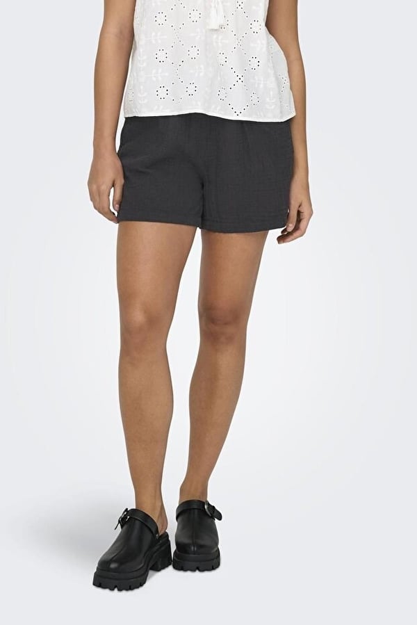 Only ONLTHYRA SHORTS NOOS WVN Antrasit Kadın Şort