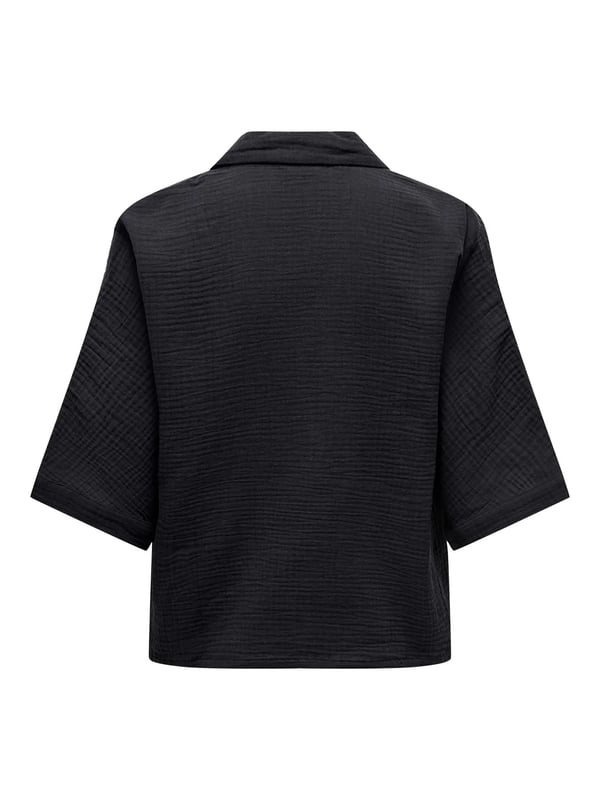 Only ONLTHYRA SS SHIRT NOOS WVN Antrasit Kadın Gömlek