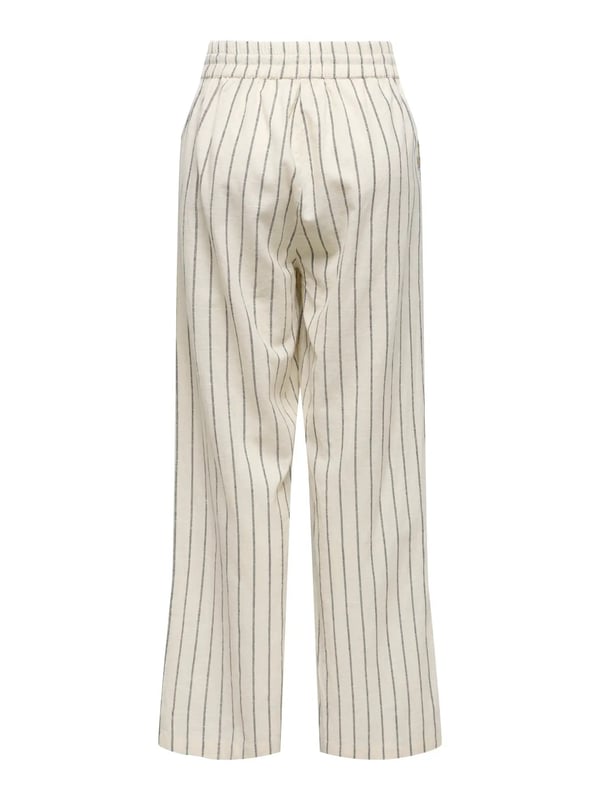 Only ONLTIZANA STRIPE LOOSE PANTS WVN NOOS Bej Kadın Pantolon