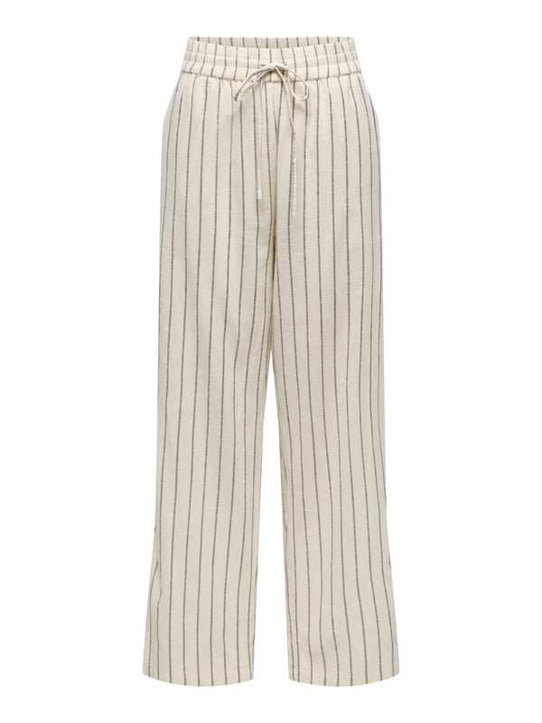 Only ONLTIZANA STRIPE LOOSE PANTS WVN NOOS Bej Kadın Pantolon