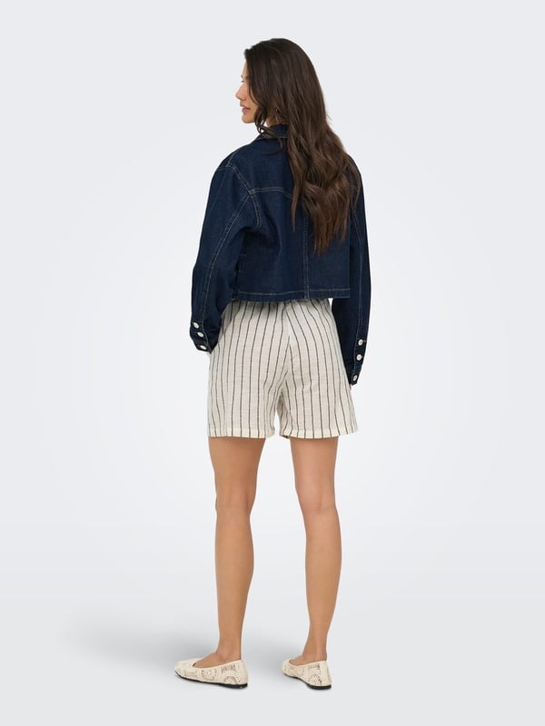 Only ONLTIZANA STRIPE STRING SHORTS WVN NOOS Beyaz Kadın Şort