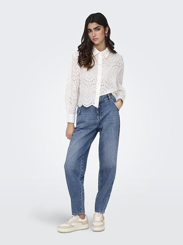 Only ONLTROY HW CARROT ANK DNM DOT471 Denim Kadın Kot Pantolon