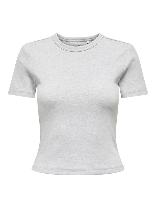Only ONLVAL S/S O-NECK TOP JRS NOOS Gri Kadın T-Shirt