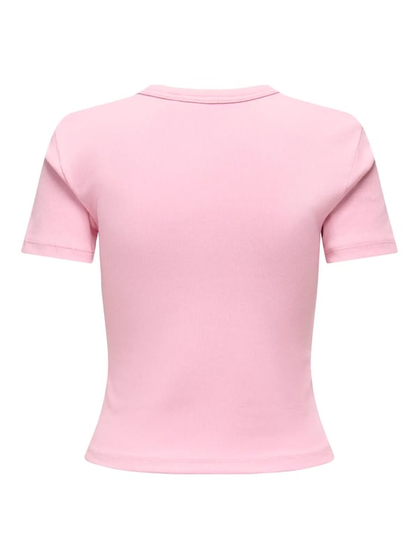 Only ONLVAL S/S O-NECK TOP JRS NOOS Pudra Kadın T-Shirt
