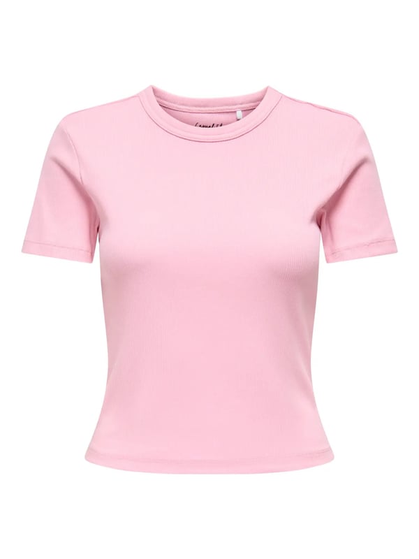 Only ONLVAL S/S O-NECK TOP JRS NOOS Pudra Kadın T-Shirt