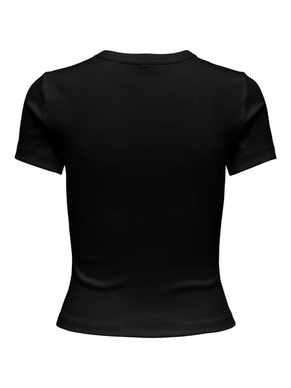 Only ONLVAL S/S O-NECK TOP JRS NOOS Siyah Kadın T-Shirt