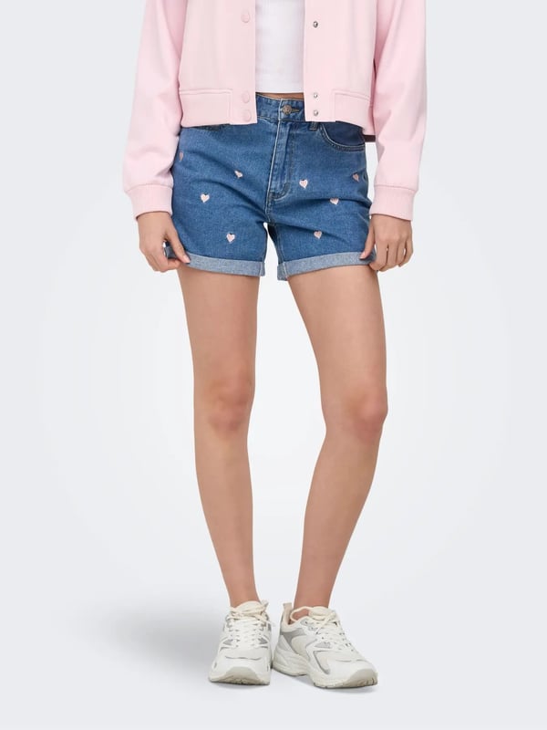 Only ONLVEGA HW EMBROIDERY DNM SHORTS GUANOOS Denim Kadın Şort