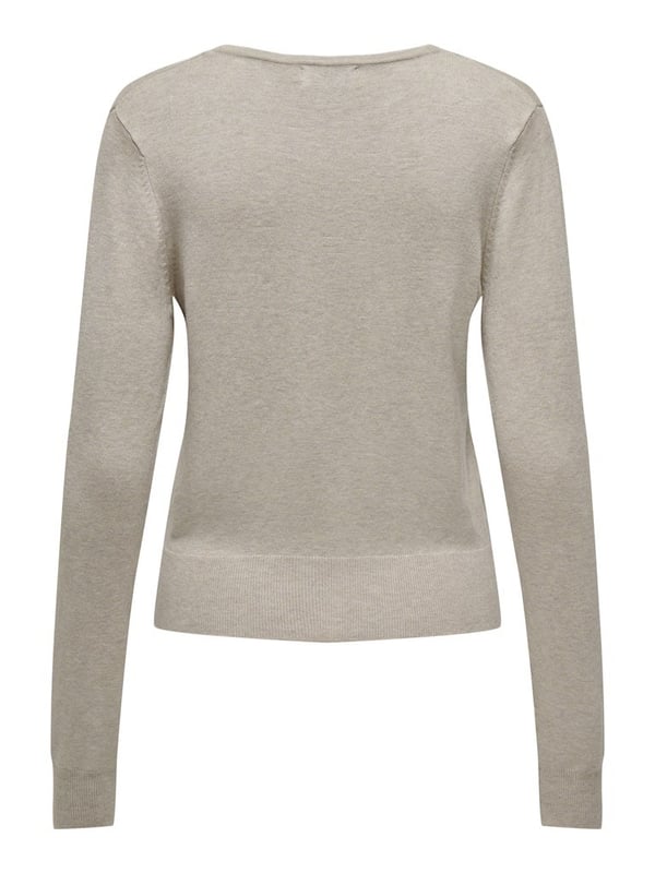 Only ONLVENICE LIFE LS VNECK PULLO KNT NOOS Bej Kadın Kazak