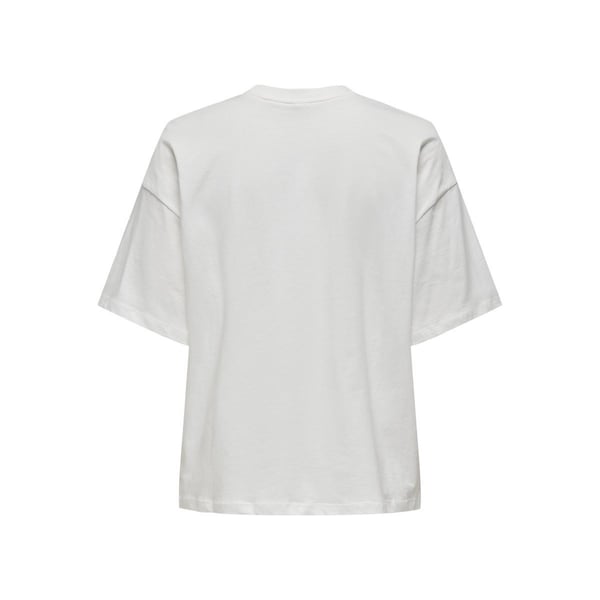 Only ONLWENDIE LIFE S/S GIRL TOP BOX JRS Beyaz Kadın T-Shirt