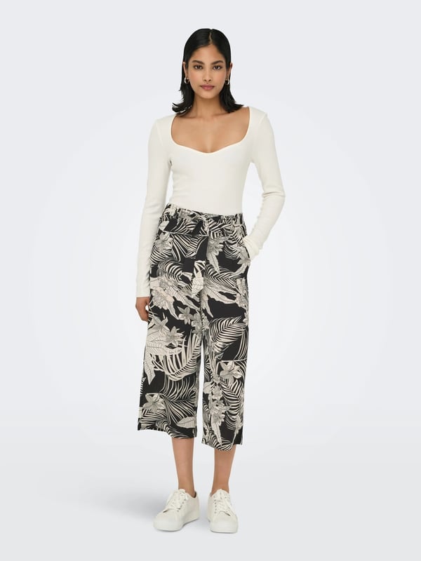 Only ONLWINNER LIFE CULOTTE PANT NOOS WVN Siyah Kadın Pantolon