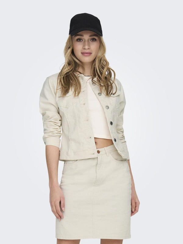 Only ONLWONDER DNM JACKET NOOS Beyaz Kadın Ceket