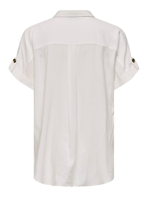 Only ONLYASMIN SHIRT S/S WVN NOOS Beyaz Kadın Gömlek