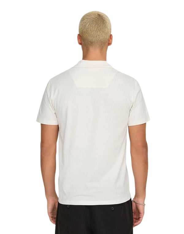 Only&Sons ONSABRAHAM REG SS RESORT POLO Beyaz Erkek Gömlek
