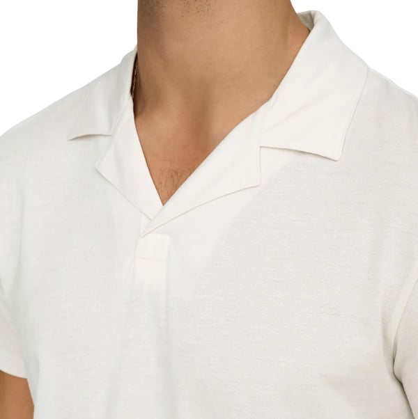 Only&Sons ONSABRAHAM REG SS RESORT POLO Beyaz Erkek Gömlek