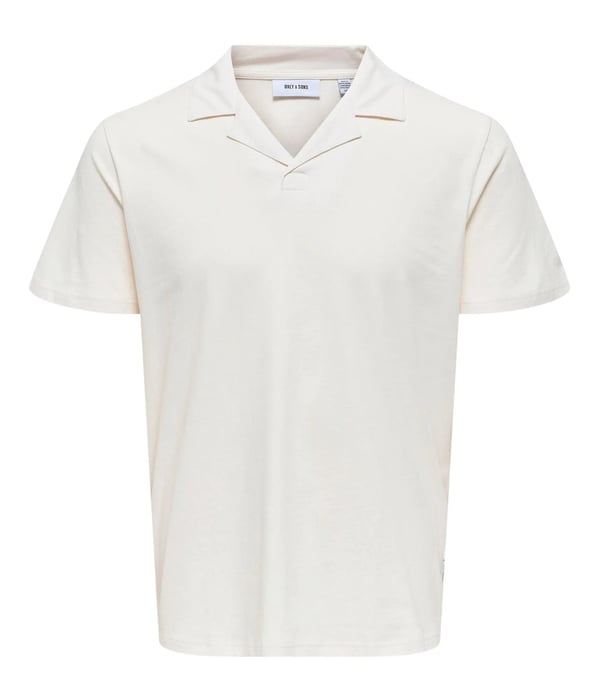 Only&Sons ONSABRAHAM REG SS RESORT POLO Beyaz Erkek Gömlek