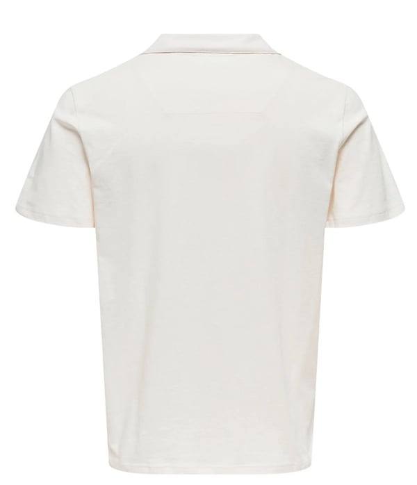 Only&Sons ONSABRAHAM REG SS RESORT POLO Beyaz Erkek Gömlek