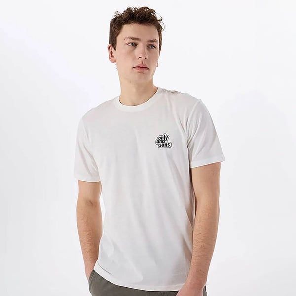 Only&Sons ONSARCH LOGO REG SS TEE CS Beyaz Erkek T-Shirt