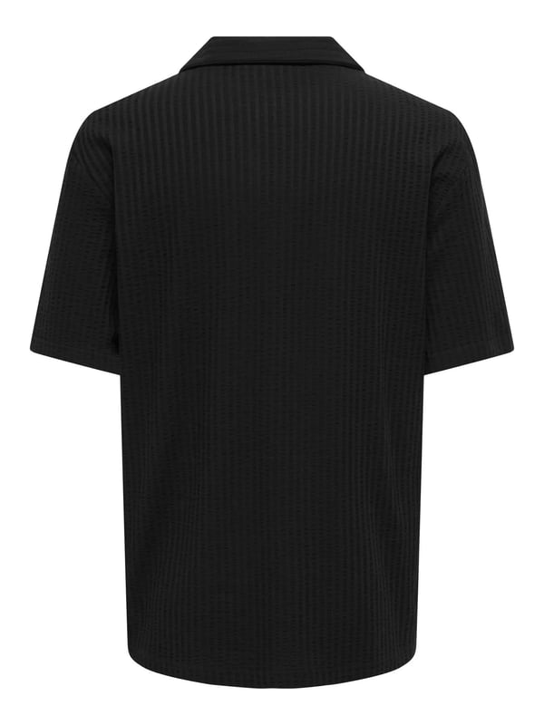Only&Sons ONSAUSTIN RLX SS SEERSUCK RSRT POLO TEE Siyah Erkek Gömlek
