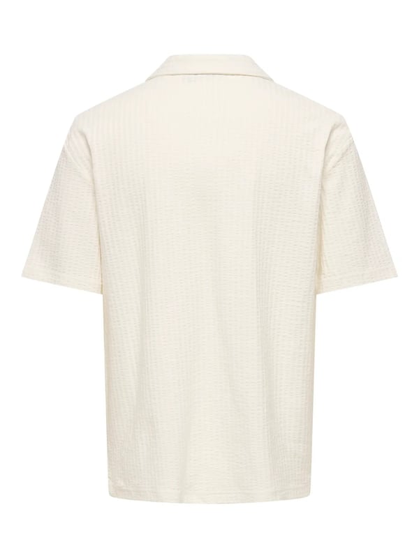 Only&Sons ONSAUSTIN RLX SS SEERSUCK RSRT POLO TEE Beyaz Erkek Gömlek