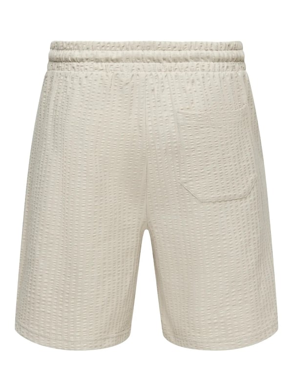 Only&Sons ONSAUSTIN WIDE SEERSUCKER S SHORTS Bej Erkek Şort