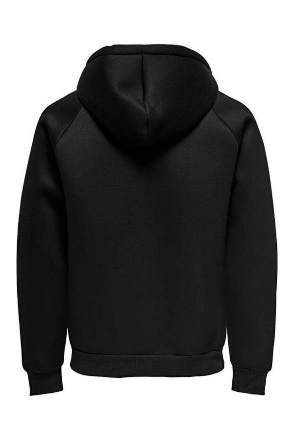 Only&Sons ONSBOBBEY SCUBA FULL ZIP HOODIE SWEAT Siyah Erkek Sweatshirt