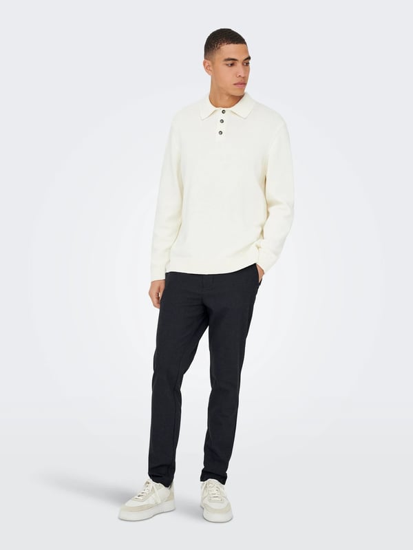 Only&Sons ONSBRAD LIFE SLIM CHECK 0184 PANT NOOS Siyah Erkek Pantolon