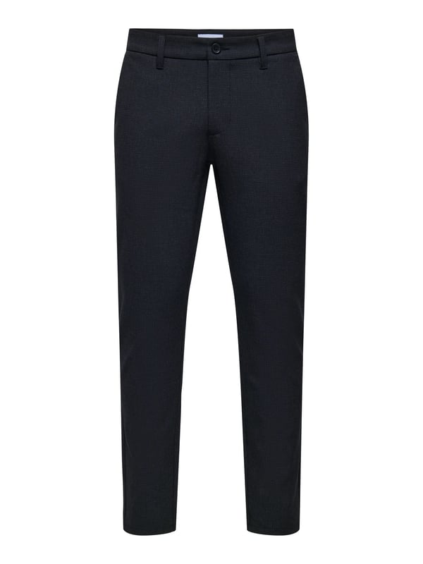 Only&Sons ONSBRAD LIFE SLIM CHECK 0184 PANT NOOS Siyah Erkek Pantolon
