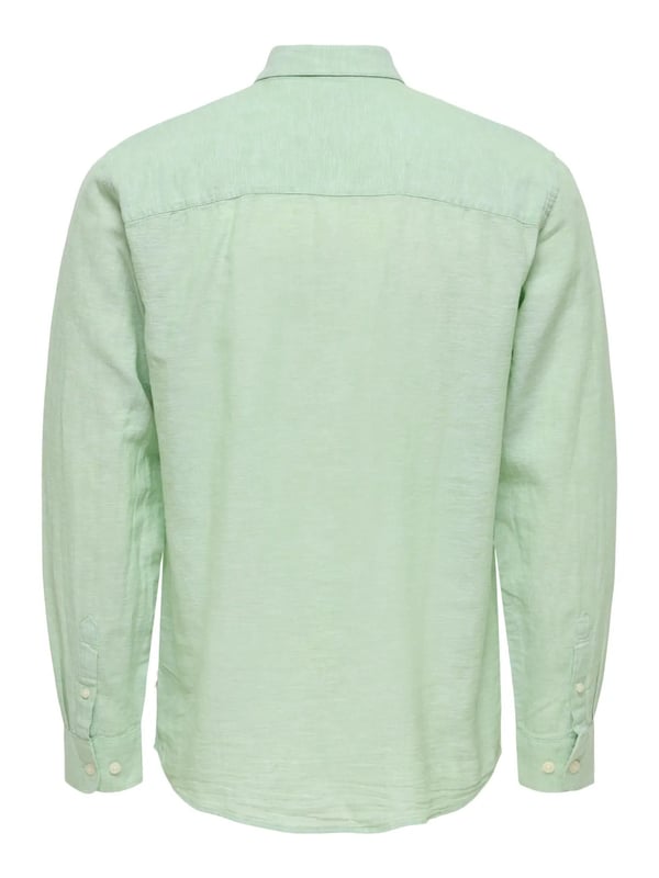 Only&Sons ONSCAIDEN LIFE LS SOLID LINEN BLEND NOOS Turkuaz Erkek Gömlek