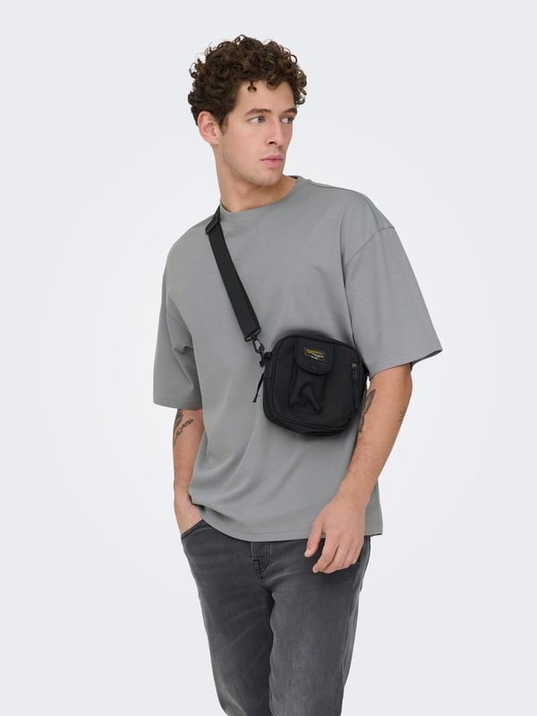 Only&Sons ONSCASPIAN AIRFLEX BOXY SS TEE NOOS Gri Erkek T-Shirt