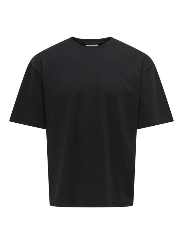 Only&Sons ONSCASPIAN AIRFLEX BOXY SS TEE NOOS Siyah Erkek T-Shirt