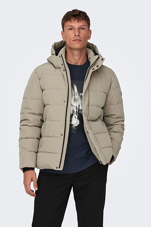 Only&Sons ONSCAYSON PUFFA OTW NOOS Gri Erkek Ceket