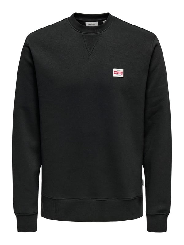 Only&Sons ONSDAWSON REG CREW WW VD Siyah Erkek Sweatshirt