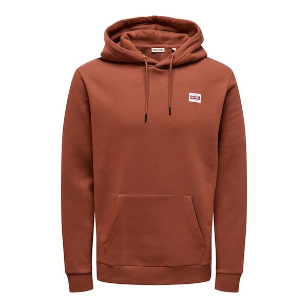 Only&Sons ONSDAWSON REG HOODIE VD Kahverengi Erkek Sweatshirt