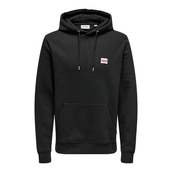 Only&Sons ONSDAWSON REG HOODIE VD Siyah Erkek Sweatshirt